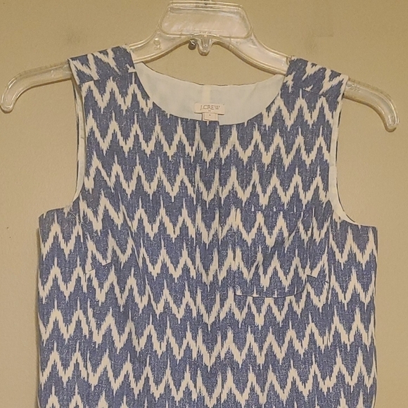 J. Crew Factory | Women's Zig Zag Print Buttoned Pocketed Shorts Romper (Size 4) - Picture 4 of 13